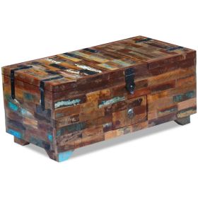 Coffee Table Box Chest Solid Reclaimed Wood 31.5"x15.7"x13.8"