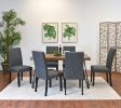 Amisos 7-Piece Dining Set, Hairpin Dining Table with 6 Chairs, 3 Color Options