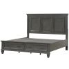 6 Piece Bedroom Sets, King Size Wood Bedroom Furniture Sets with King Size Bed, 2 Nightstands, Chest, Dresser and Mirror