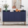 Modern Sideboard Elegant Buffet Cabinet with Large Storage Space for Dining Room, Entryway (Navy)