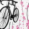 Bike & Flowers - Large Wall Decals Stickers Appliques Home Decor