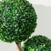 Artificial Plant for Home Decor Indoor & Outdoor Fake Plants Artificial Tree in Pot, 3 Ball Boxwood Topiary Tree for Home Office, Living Room Decor