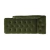 Samuel Tufted Roll Arm Chaise Lounge, Olive Green Performance Velvet