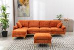 COOLMORE U-shape sectional sofa with Ottoman , Reversible Sofa Couch for Living Room,Spacious Furniture