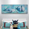 Hand Painted Oil Painting Modern Abstract Fish Family Living Room Hallway Bedroom Luxurious Decorative Painting