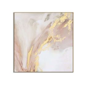 Hand Painted Modern Golden Oil Paintings On Canvas Wall Art Abstract for Living Room Home Decoration Gold Art Poster No Frame (size: 80x80cm)