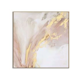 Hand Painted Modern Golden Oil Paintings On Canvas Wall Art Abstract for Living Room Home Decoration Gold Art Poster No Frame (size: 90x90cm)