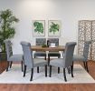 Ashford 7-Piece Dining Set, Hairpin Dining Table with 6 Chairs, 4 Color Options