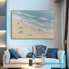 Hand Painted Oil Paintings Handmade Beach Landscape Oil Paintings On Canvas Wall Art Decoration Modern Abstract Picture Living Room Hallway Luxurious