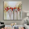 Hand Oil Painting  Painted Square Still Life Floral / Botanical Modern Living Room hallway bedroom luxurious decorative painting