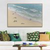 Hand Painted Oil Paintings Handmade Beach Landscape Oil Paintings On Canvas Wall Art Decoration Modern Abstract Picture Living Room Hallway Luxurious