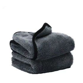 Towel Microfiber Car Beauty Car Towel Not Easy To Shed Hair Thickened Absorbent Seamless Car Cleaning Cloth (Option: Gray 1200G ㎡-160X60CM)